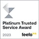 Feefo Platinum Trusted Service Award 2023