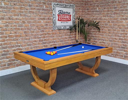 Signature Huntsman Pool Dining Table: Oak Finish, 7ft - Warehouse Clearance