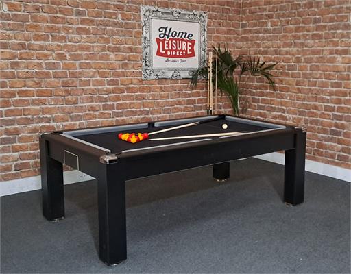 Signature Warwick Pool Dining Table: Black - 7ft: Warehouse Clearance