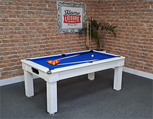 Signature Oxford Pool Dining Table: White Finish, 6ft - Warehouse Clearance