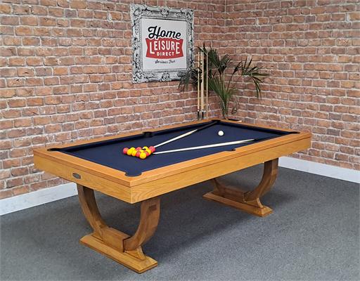 Signature Huntsman Pool Dining Table: Oak Finish, 7ft - Warehouse Clearance