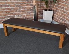 Signature Upholstered Pool Table Bench - Oak: Warehouse Clearance