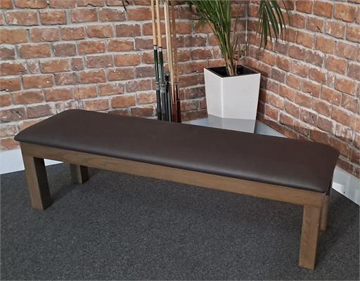 Signature Upholstered Pool Table Bench - Silver Mist: Warehouse Clearance