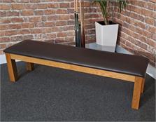 Signature Upholstered Pool Table Bench - Oak: Warehouse Clearance