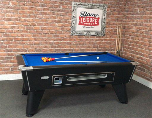 Signature Tournament Coin-Operated Pool Table - 7ft, Black Finish: Warehouse Clearance