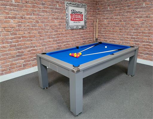 Signature Warwick Pool Dining Table: Onyx Grey Finish, 7ft - Warehouse Clearance