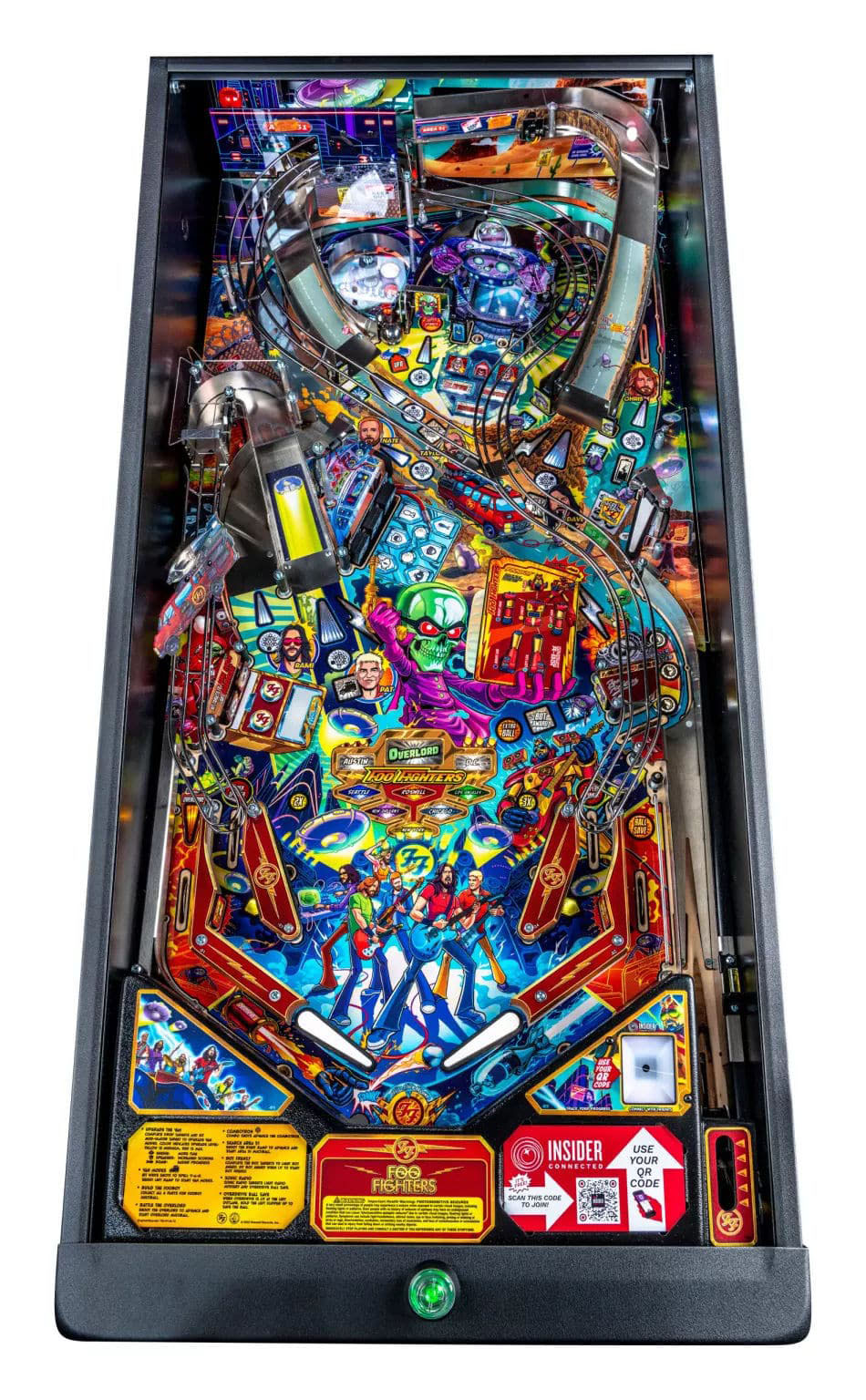 Foo Fighters Pro Pinball Machine - Playfield Plan