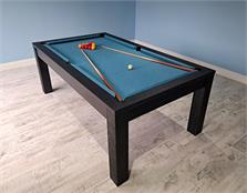 Signature Chester Black Solid Wood Pool Dining Table: 6ft, 7ft