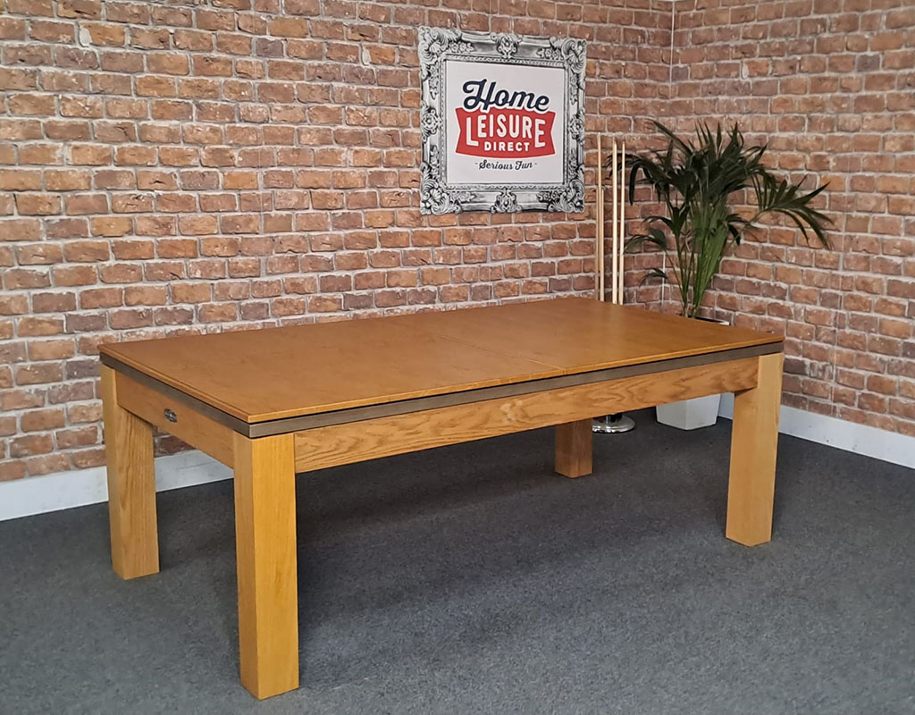 Signature Chester Silver Mist & Oak Pool Dining Table: 7ft - Warehouse ...