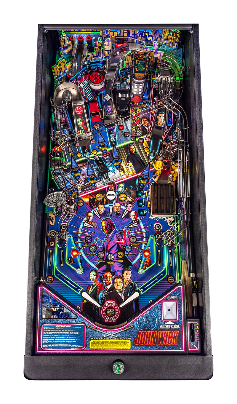 John Wick Premium Pinball Machine - Playfield View (Listing)