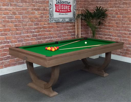 Signature Huntsman Pool Dining Table: Silver Mist Finish, 7ft - Warehouse Clearance