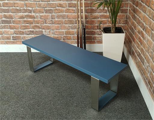 Pool Table Bench - Midnight Blue Finish: Warehouse Clearance