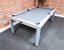 Signature Strickland American Pool Dining Table: Grey Finish - Warehouse Clearance