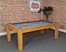 Signature Chester Oak Pool Dining Table: 7ft - Warehouse Clearance