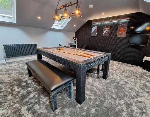 Signature Chester Black Pool Dining Table: 6ft, 7ft