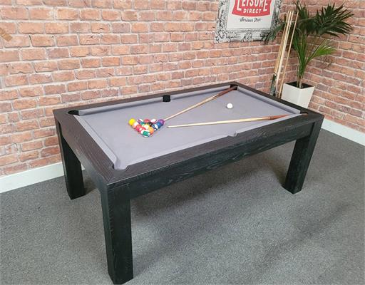 Signature Chester Black Pool Dining Table: 7ft - Warehouse Clearance