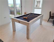 Signature Chester White Solid Wood Pool Dining Table: 6ft, 7ft